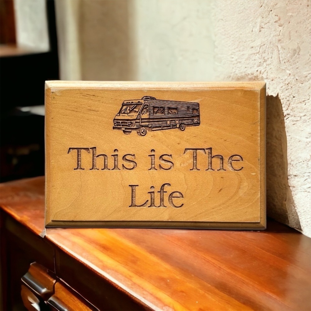 This Is The Life RV Wooden Wall Sign - Picture 9 of 13
